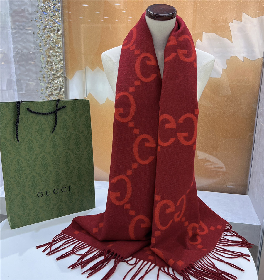 Gvc*1 cashmere gg logo scarf