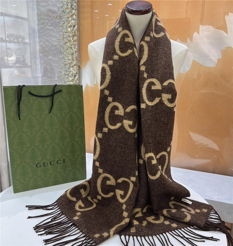 Gvc*1 cashmere gg logo scarf