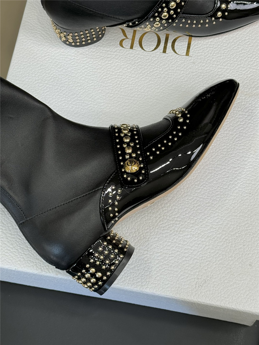 D10r stretch lambskin long boots