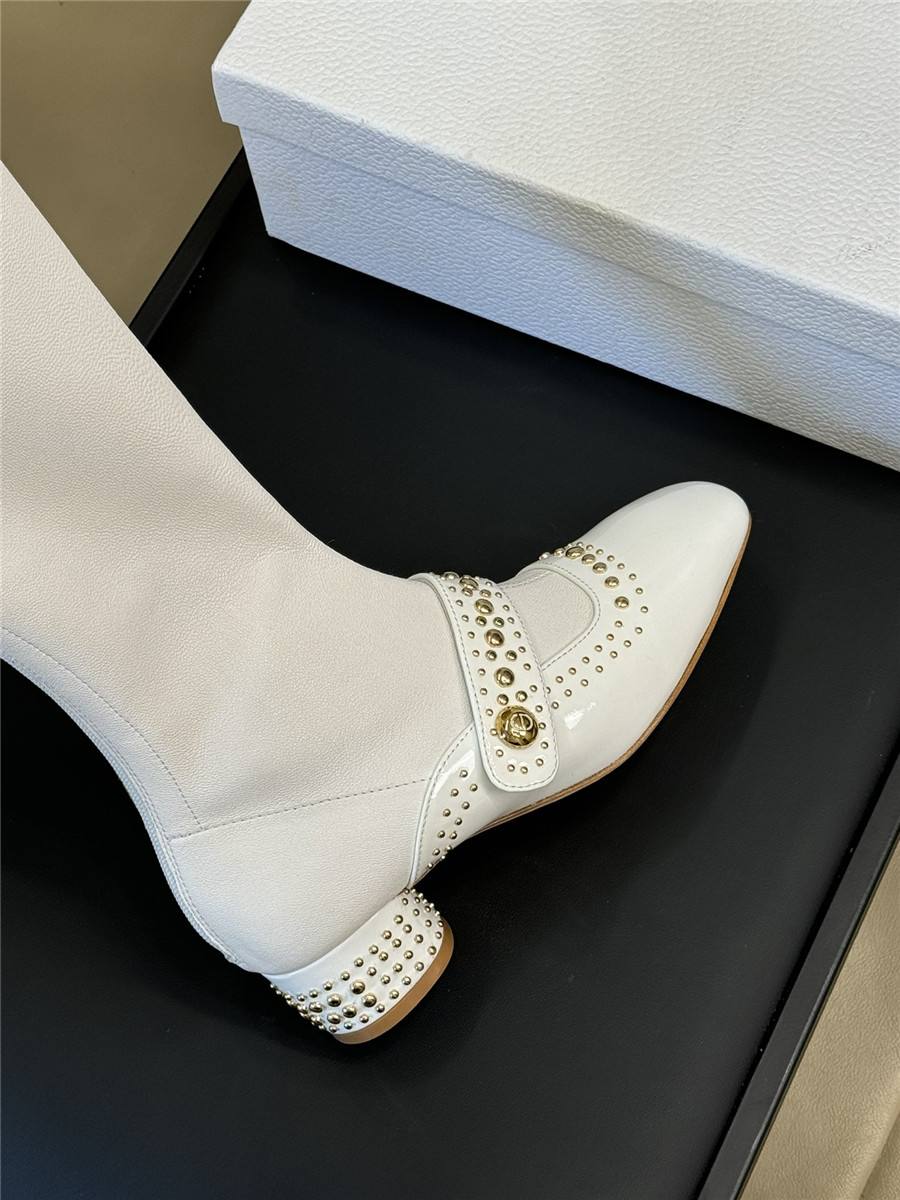 D10r stretch lambskin long boots