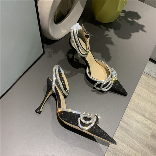 mach and mach bow rhinestone heels