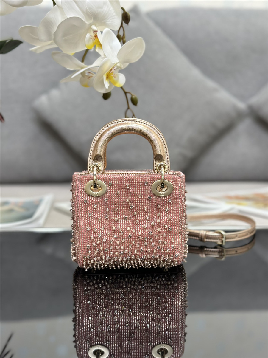 lady D10r mini embroidered beaded bag