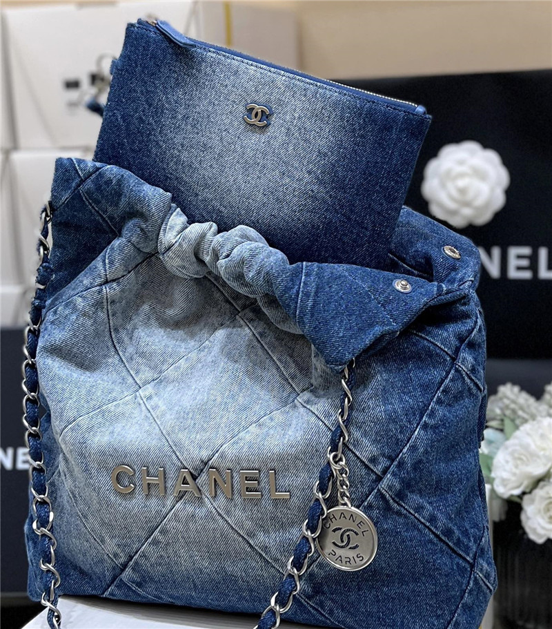 Ch**el 22 handbag denim bag
