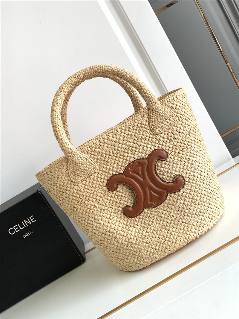 Ce1i*e straw bucket bag