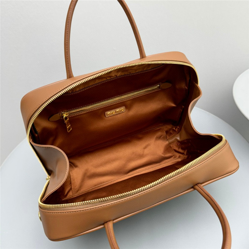 Miu Miu Leather Beau Bag Brown