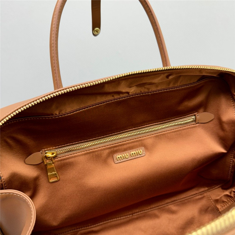 Miu Miu Leather Beau Bag Brown