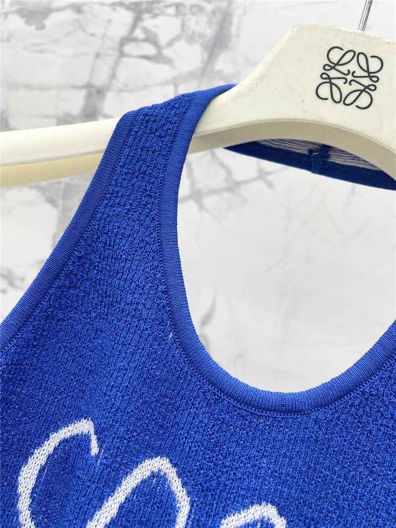 L0ew* logo jacquard halterneck vest