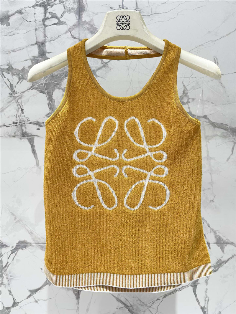 L0ew* logo jacquard halterneck vest