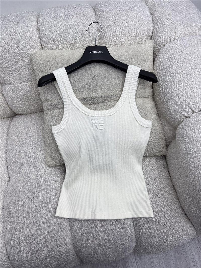 A1exa*der wang logo embossed knitted vest