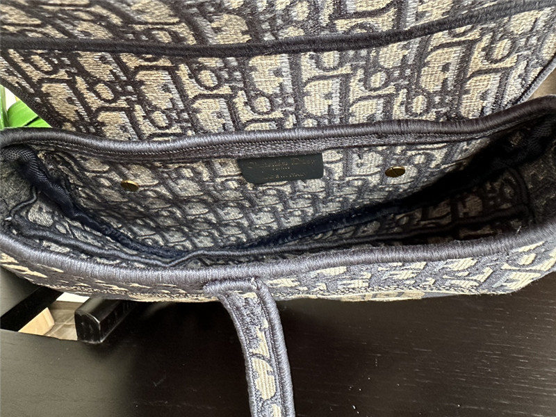 D10r embroidered denim saddle bag