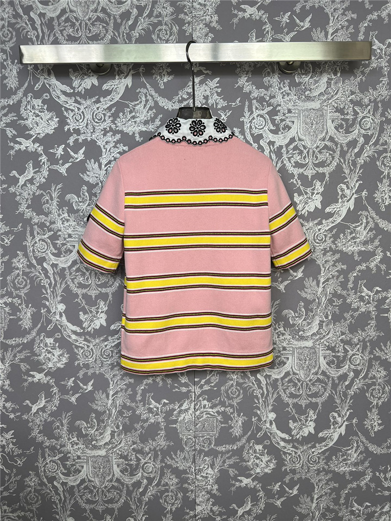 l0vis Vvtt0n lv striped knit short sleeves
