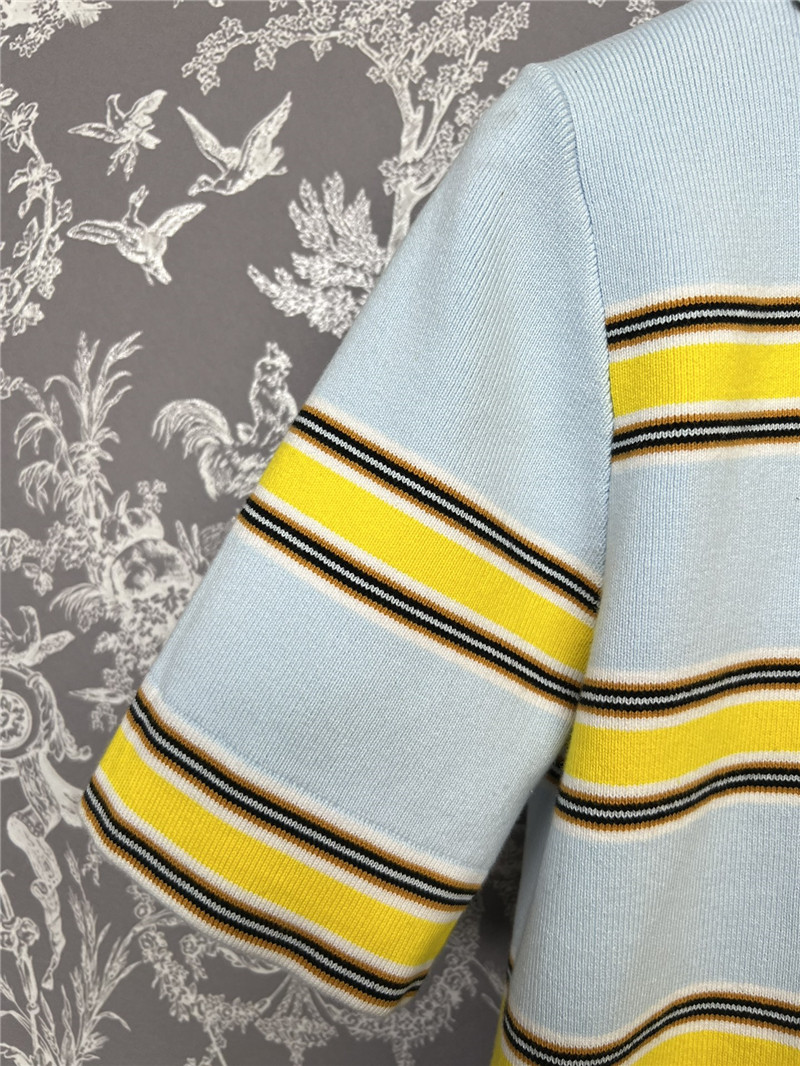l0vis Vvtt0n lv striped knit short sleeves