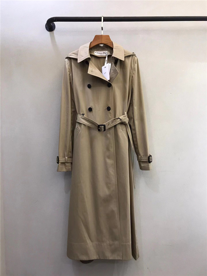 D10r cd hooded long trench coat