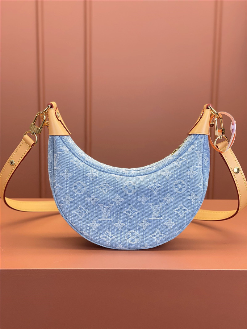 l0vis Vvtt0n lv loop denim hobo bag