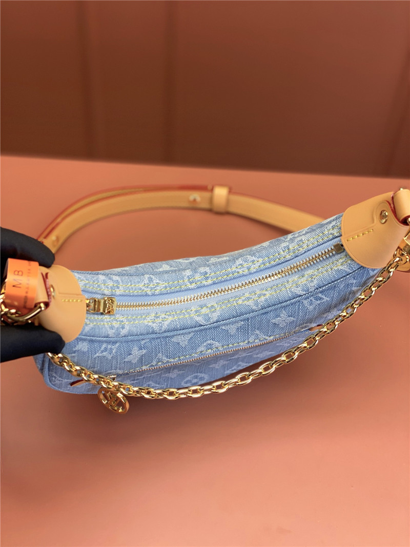 l0vis Vvtt0n lv loop denim hobo bag