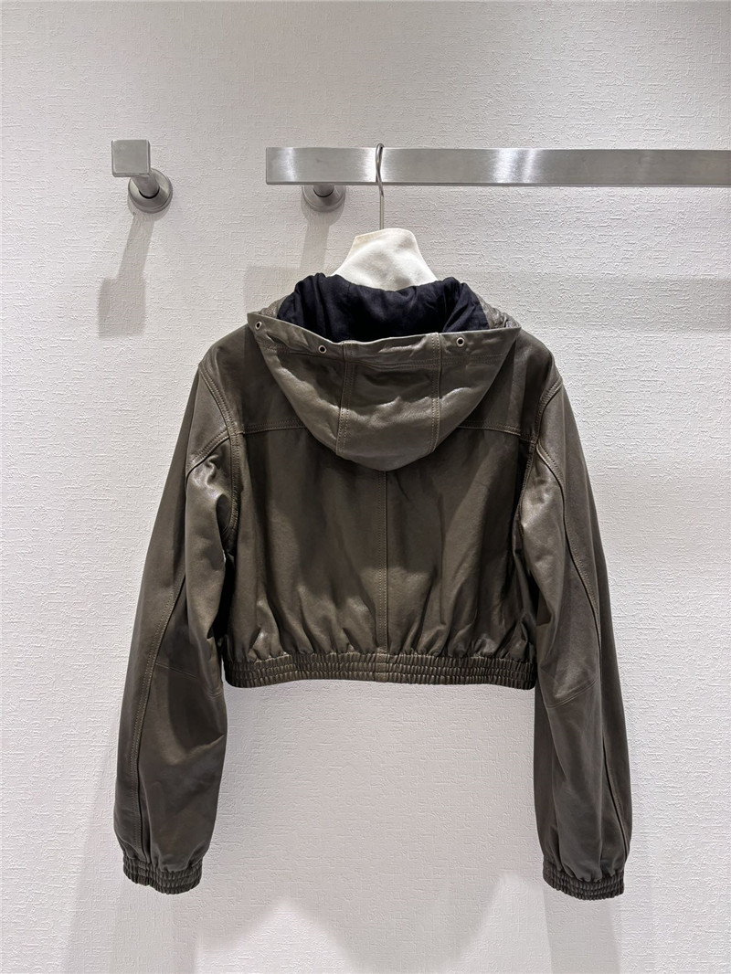 Ba1en*iaga hooded cropped sheepskin jacket