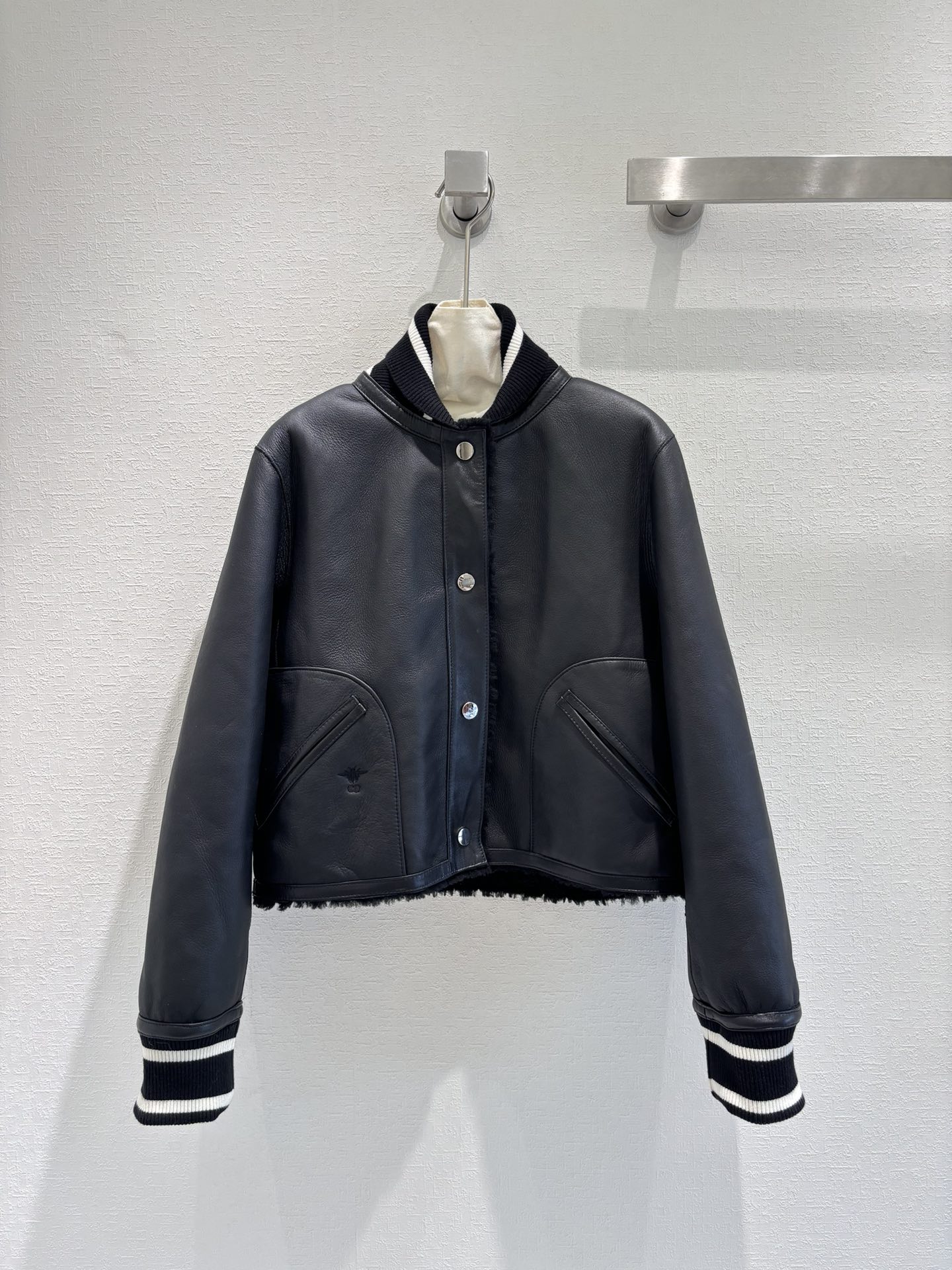 D10r teddy cashmere baseball jacket