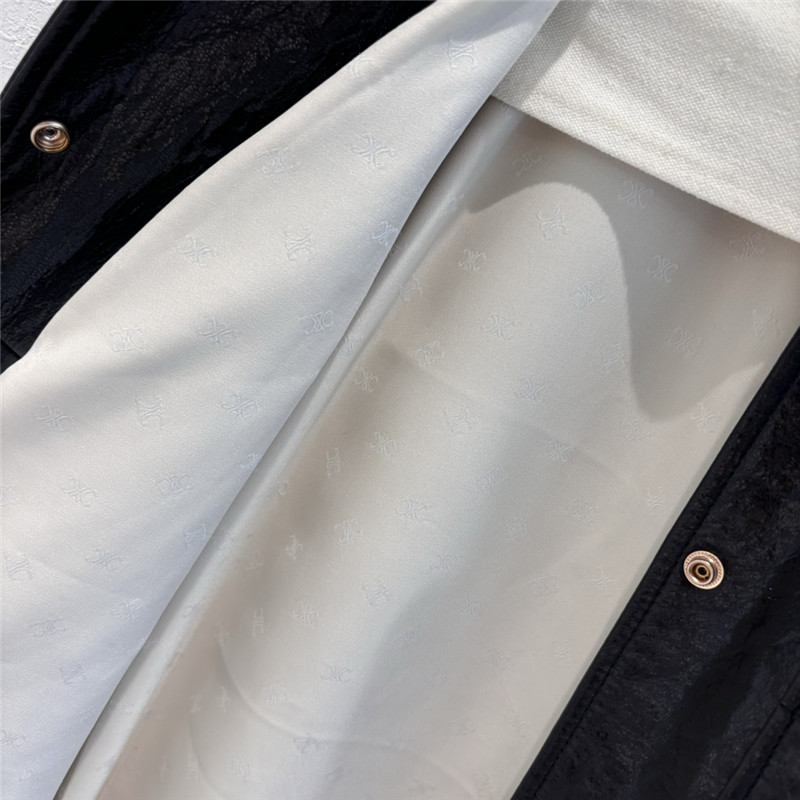 Ch**el mid-length leather jacket