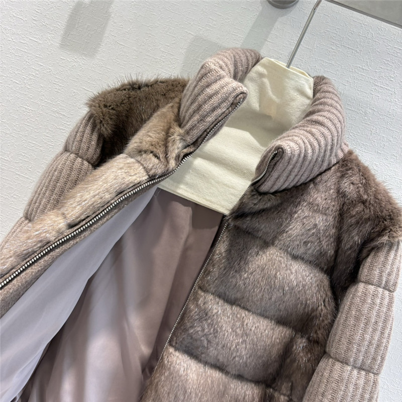 L0r0 P1ana mink cashmere knitted goose down jacket