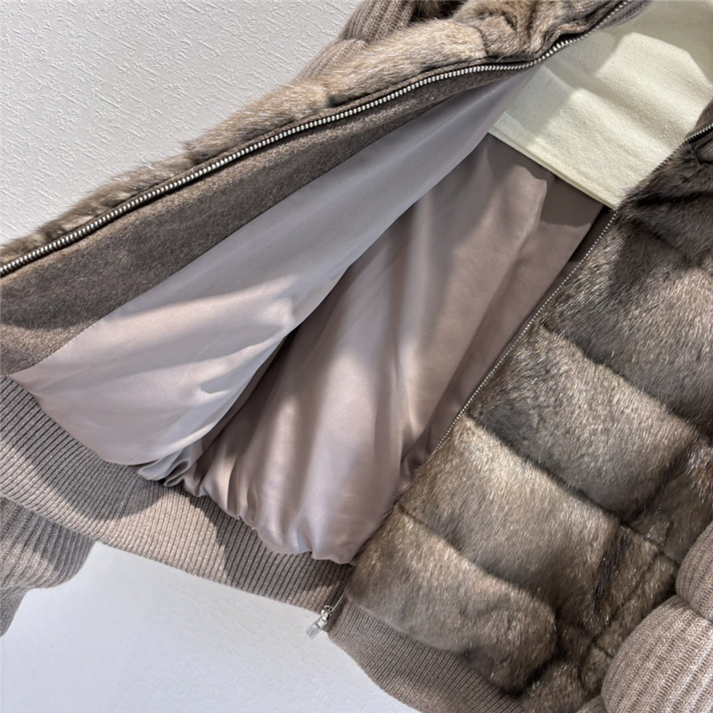 L0r0 P1ana mink cashmere knitted goose down jacket