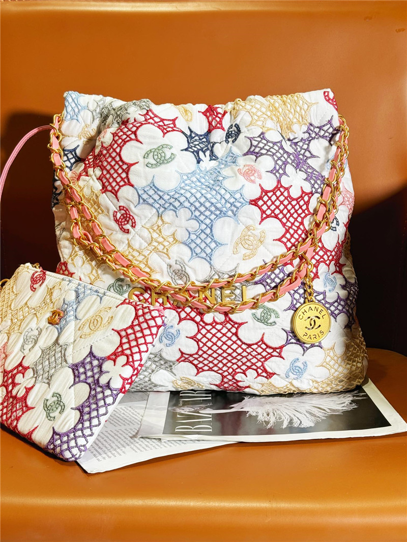 Ch**el flower patterns small 22 bag