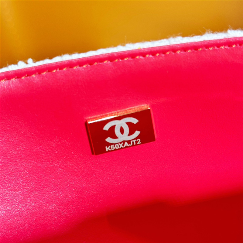 Ch**el woolen pink cf bag large