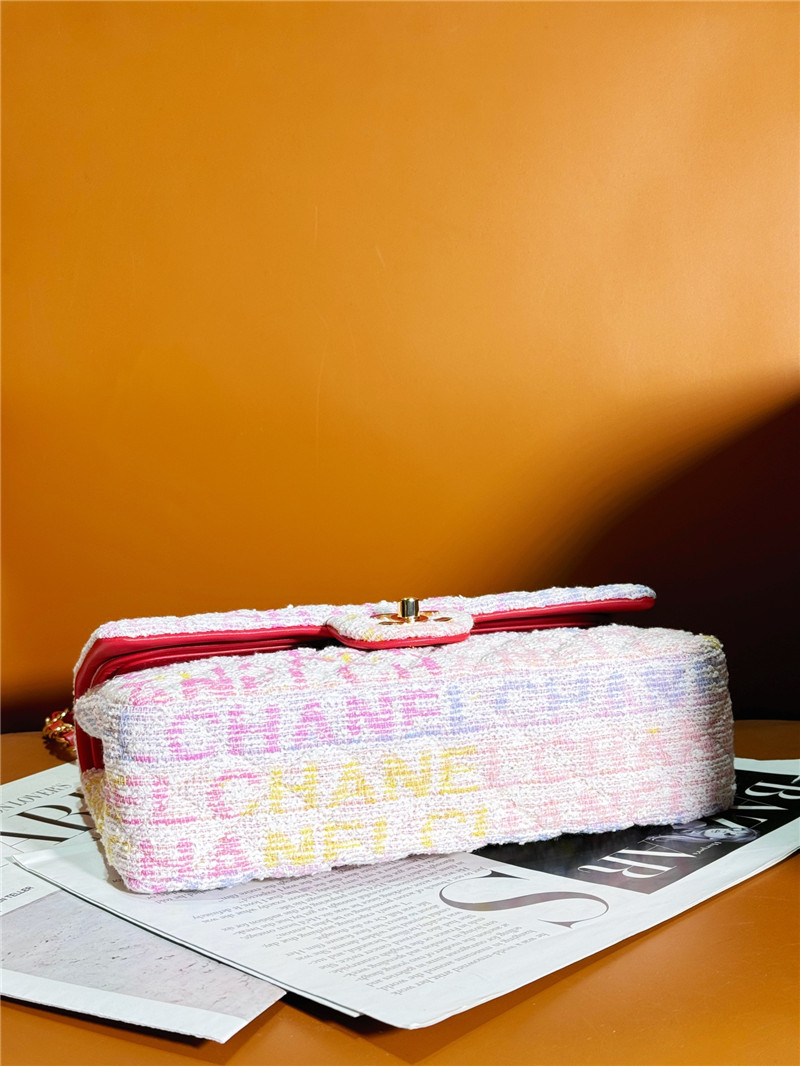 Ch**el woolen pink cf bag large
