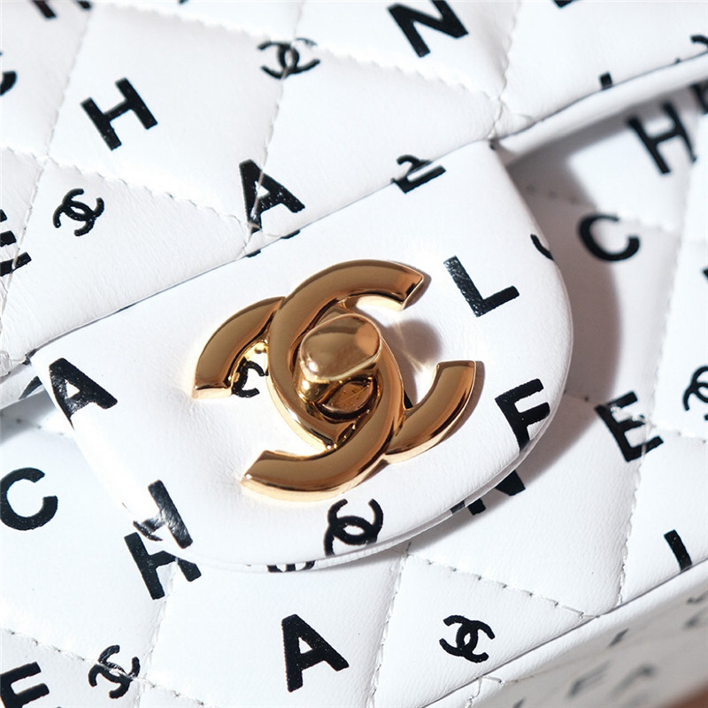Ch**el limited edition graffiti letter cf bag small