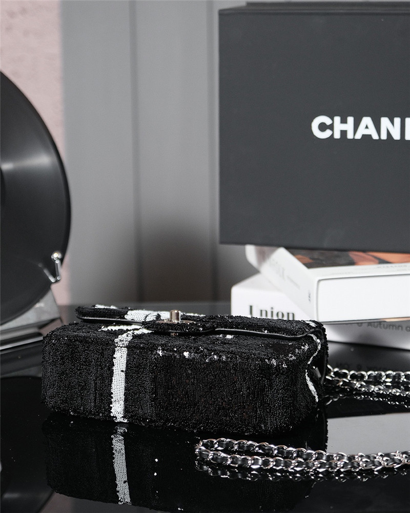 Ch**el bow sequin cf bag