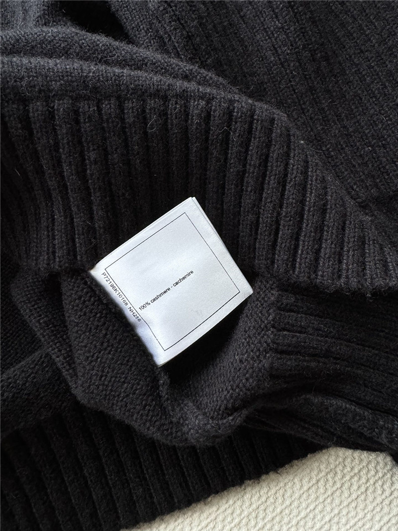 Ch**el logo shoulder buttons cashmere sweater