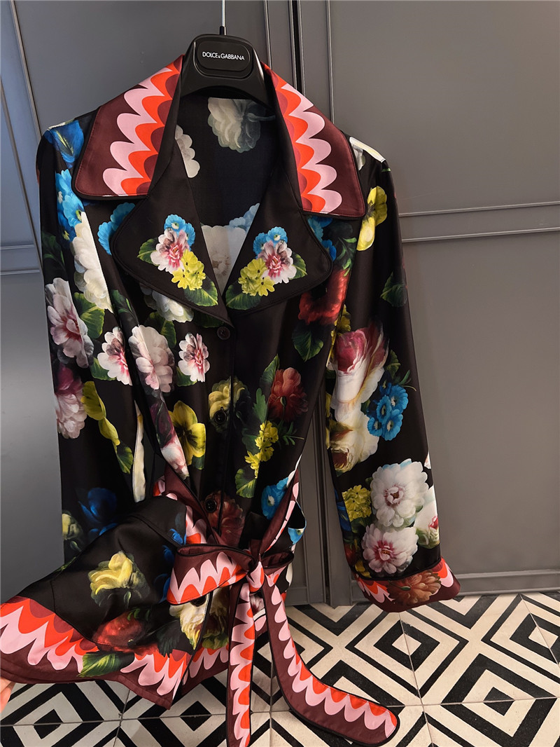 Dolce & Gabbana D&G Silk Print Top