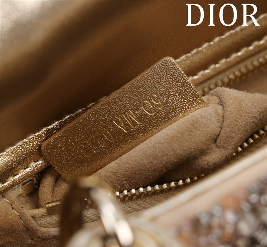 d10r lady embroidered beaded D1am0nd handbag