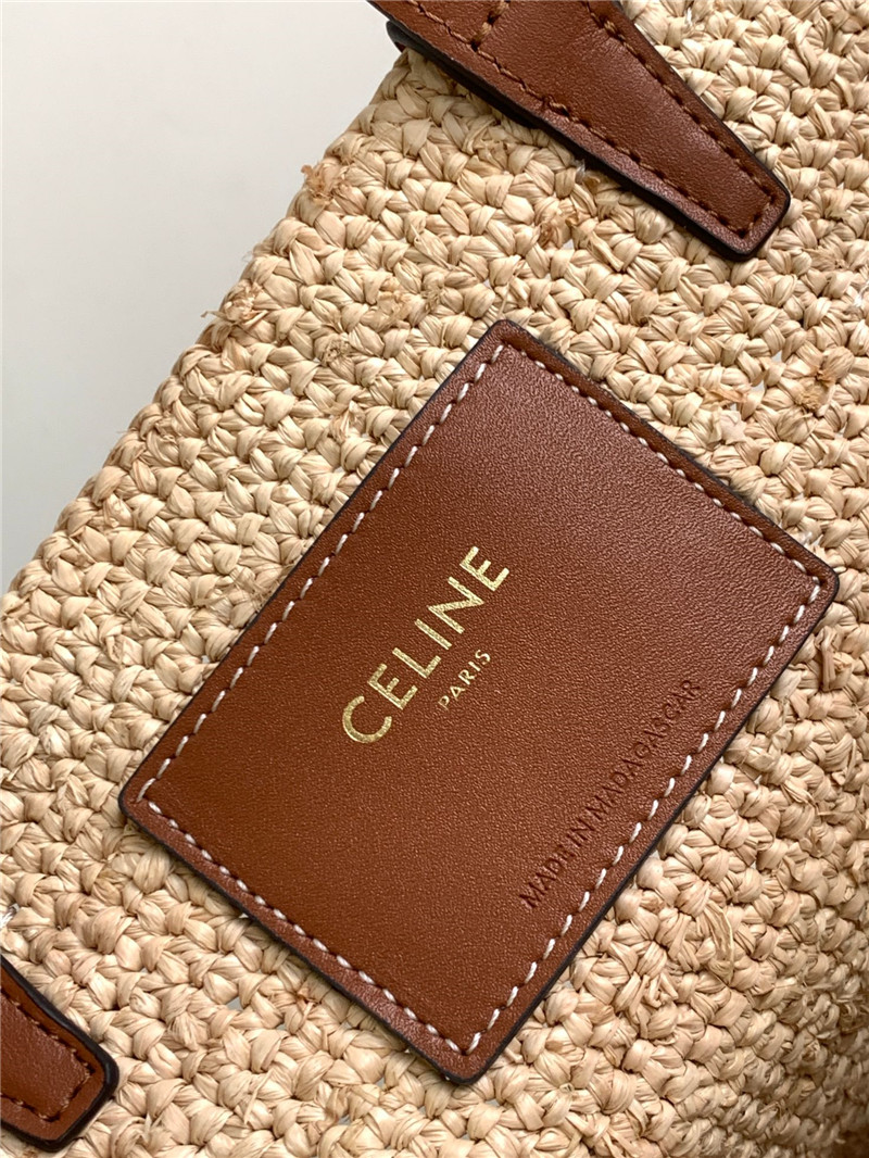 Ce1i*e teen plant cowhide classic basket bag brown