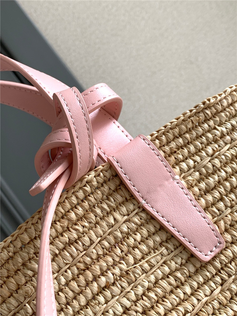 Ce1i*e teen plant cowhide classic basket bag pink