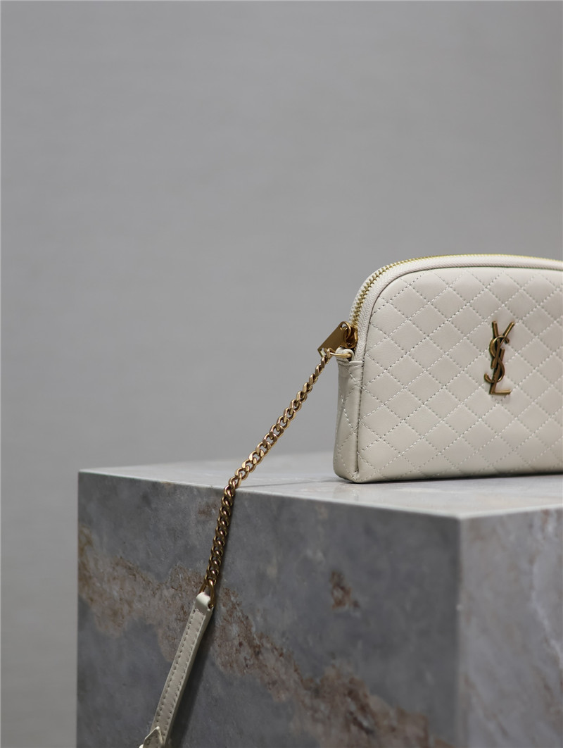 Sa1nt Lau*nt gaby zipped pouch in white