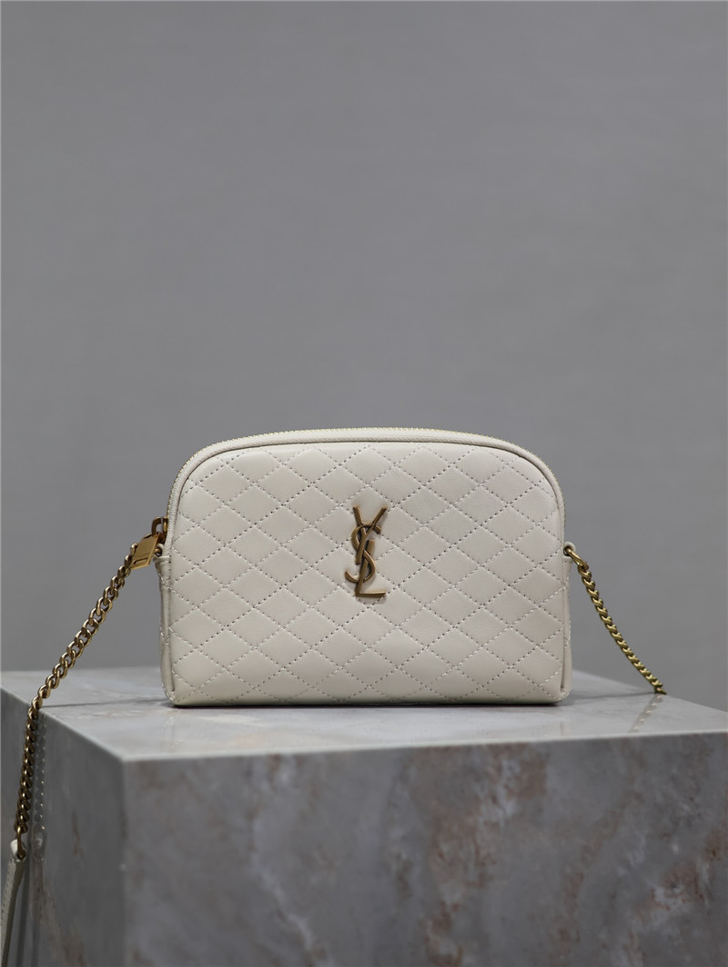 Sa1nt Lau*nt gaby zipped pouch in white
