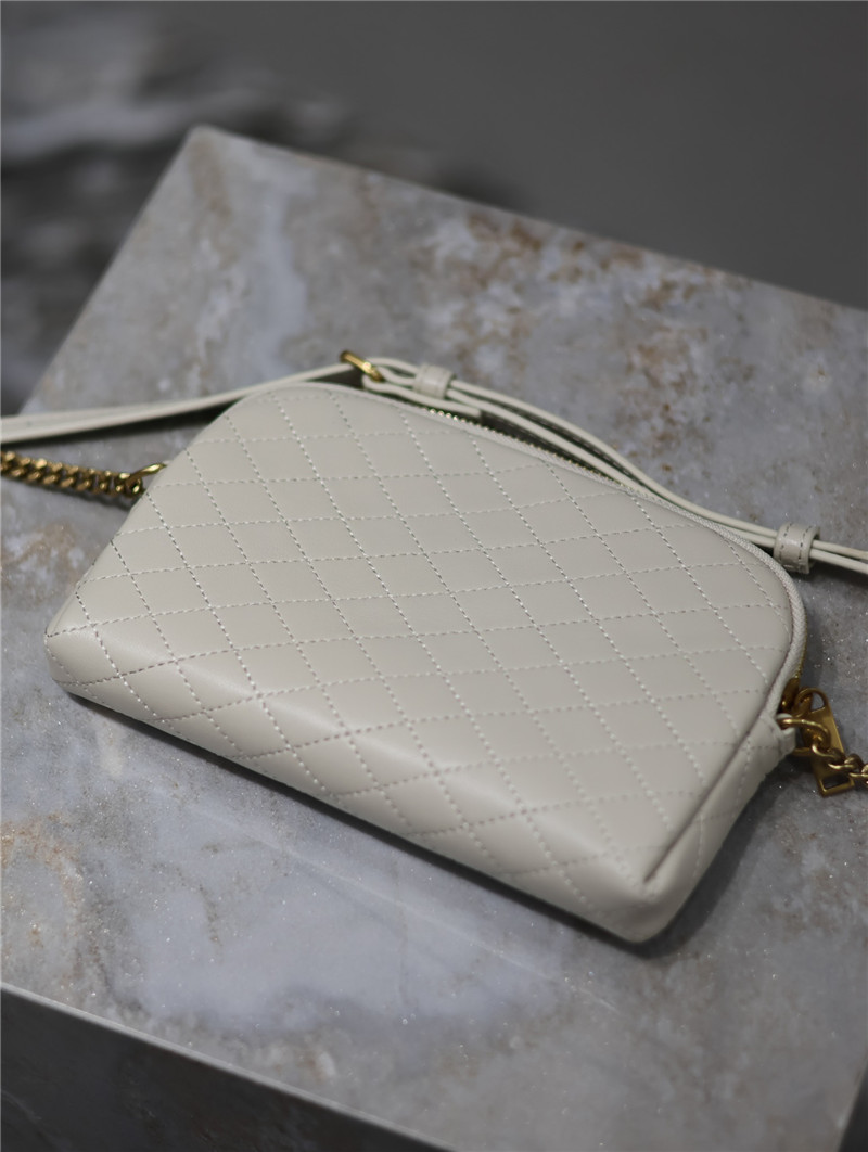 Sa1nt Lau*nt gaby zipped pouch in white