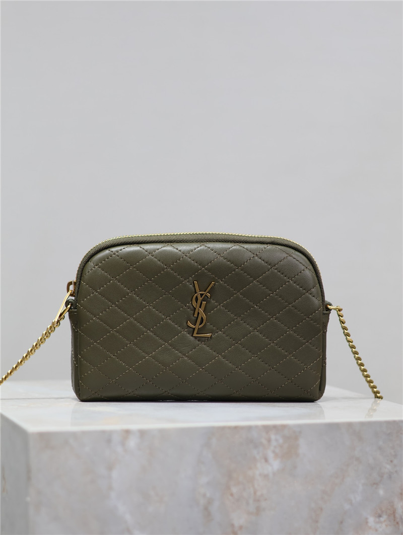 Sa1nt Lau*nt gaby zipped pouch in green