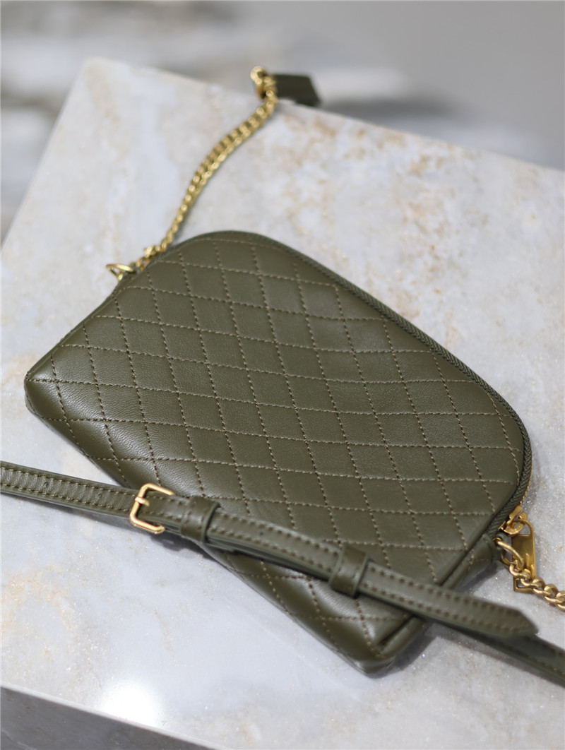 Sa1nt Lau*nt gaby zipped pouch in green
