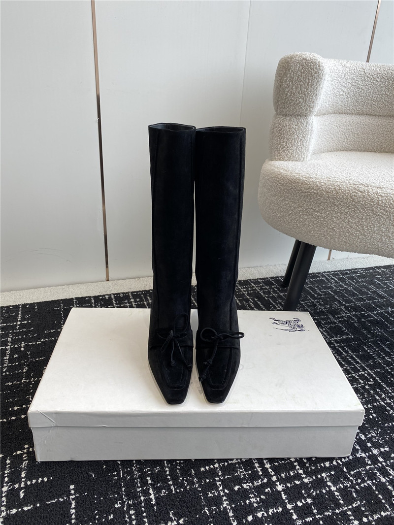 Bv*b*rry storm suede knee-high boots in black