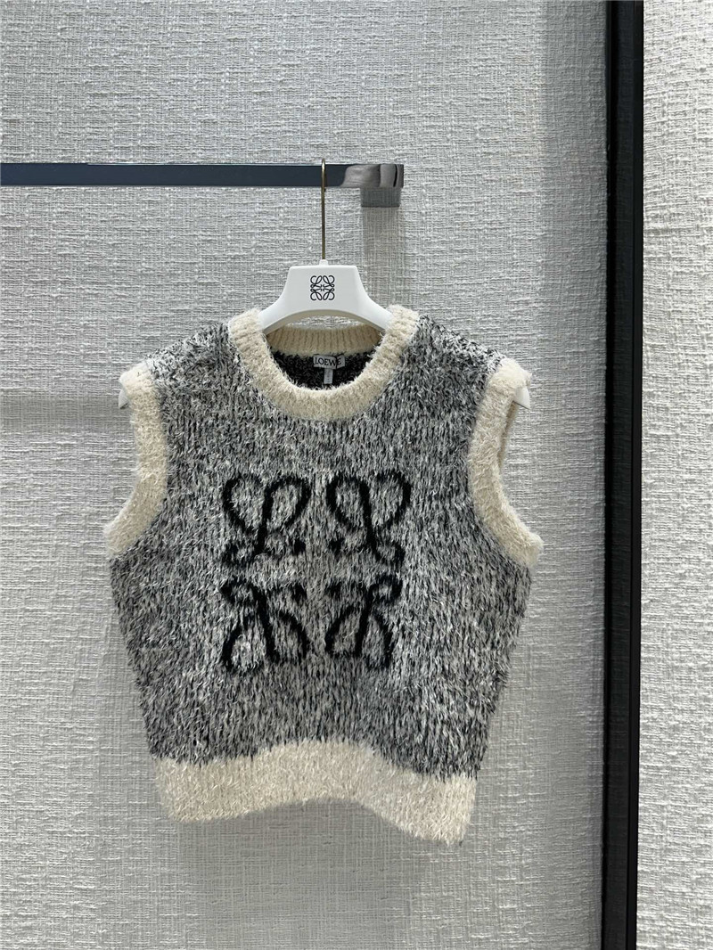 L0ew* women’s black plush vest
