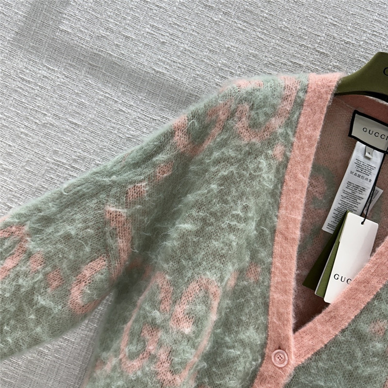 Gvc*1 gg pink mohair cardigan jacket
