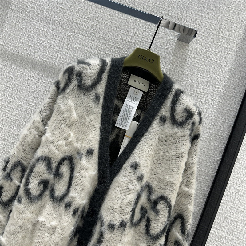 Gvc*1 gg black mohair cardigan jacket