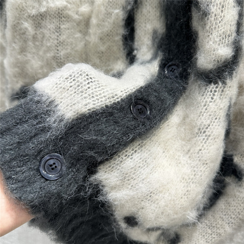 Gvc*1 gg black mohair cardigan jacket