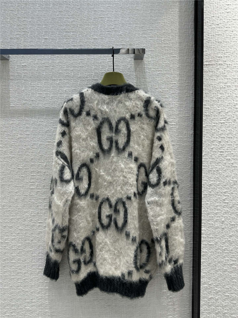 Gvc*1 gg black mohair cardigan jacket