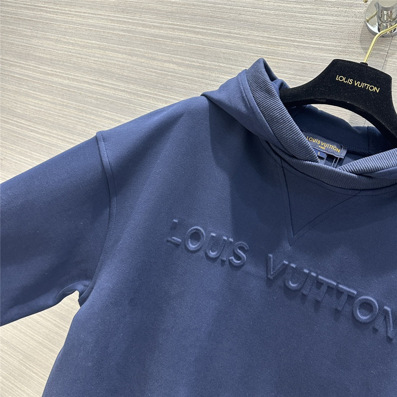 l0vis Vvtt0n lv blue hooded logo sweatshirt suit