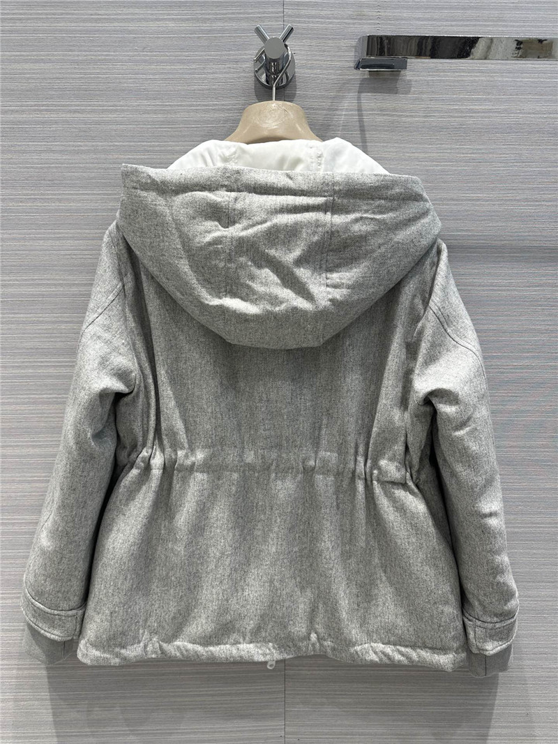 BC Light Gray Wool Down Jacket