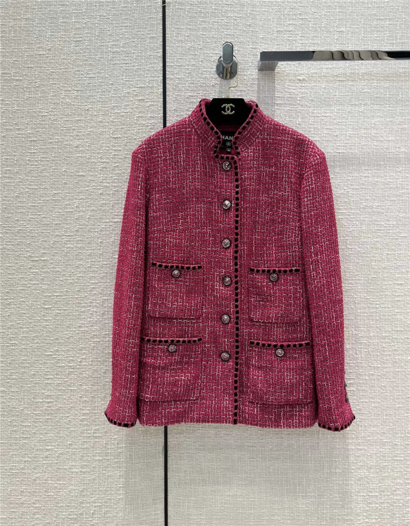 Ch**el woven velvet pink jacket