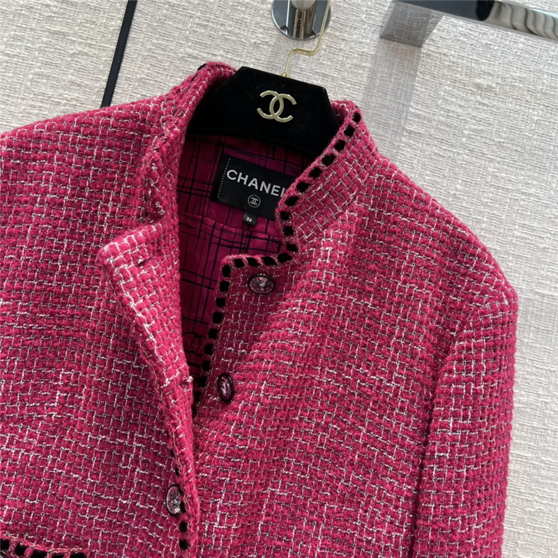 Ch**el woven velvet pink jacket