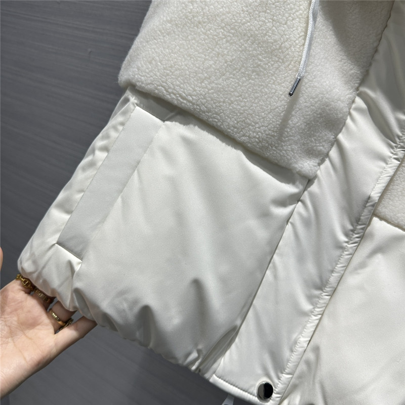 BC wool patchwork design vest down jacket